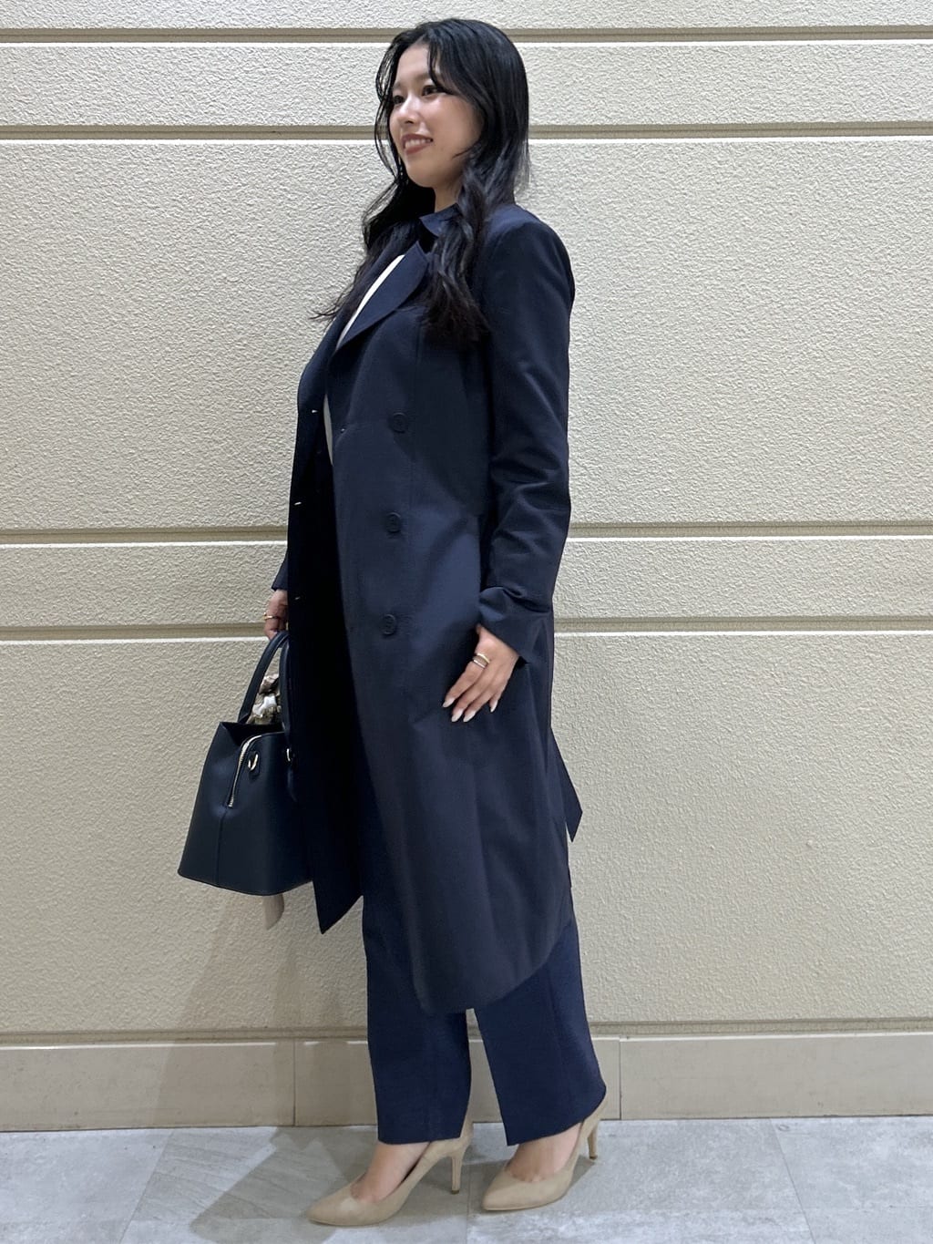 Momokaさんの「COUP DE CHANCE｜【撥水／通勤】きれいめトレンチコート」を使ったコーディネート