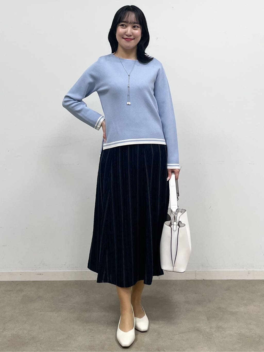 yukariさんの「Reflect｜【セットアップ可】ダブルジャカードニットプルオーバー」を使ったコーディネート