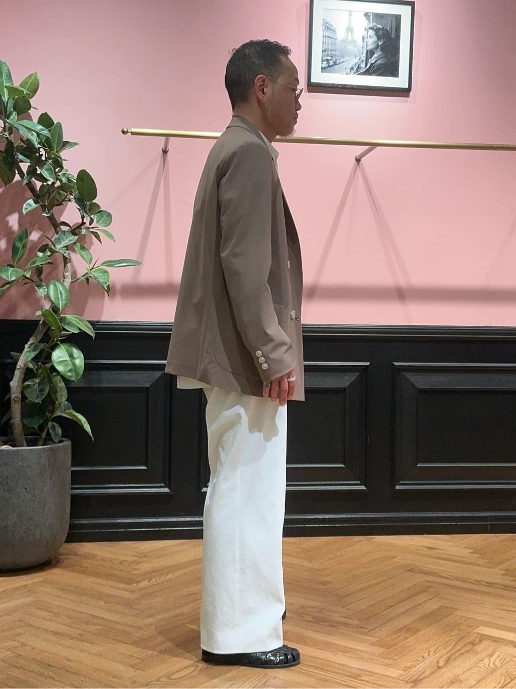 torigoeさんの「DRESSTERIOR｜200双糸 バンドカラーシャツ」を使ったコーディネート