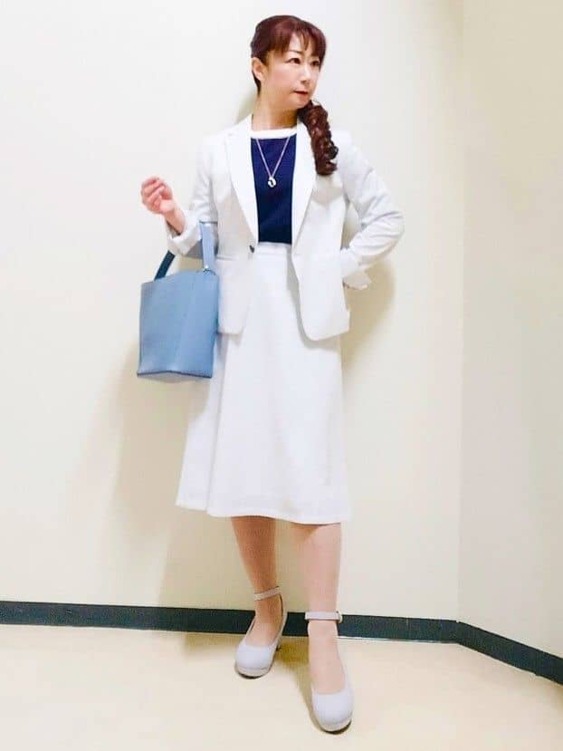 花さんの「Reflect｜【SS-4Lサイズ／UVカット／接触冷感】匠ジャケット／ベーシックテーラード」を使ったコーディネート