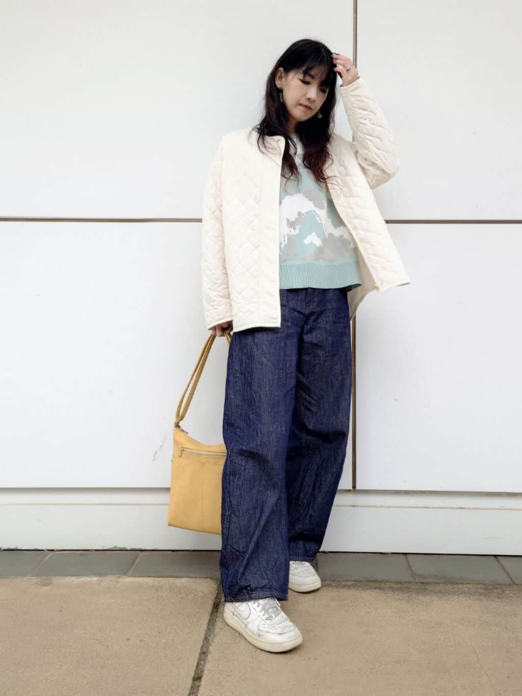 maimai*さんの「SHOO･LA･RUE｜【洗濯機可/S-LL/撥水】ゴールドパーツで上品に 大人が着たい ノーカラーキルトジャケット」を使ったコーディネート