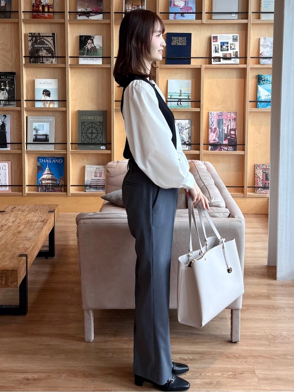 みさかさんの「index｜シャーリングドッキングニット【洗濯機OK】」を使ったコーディネート