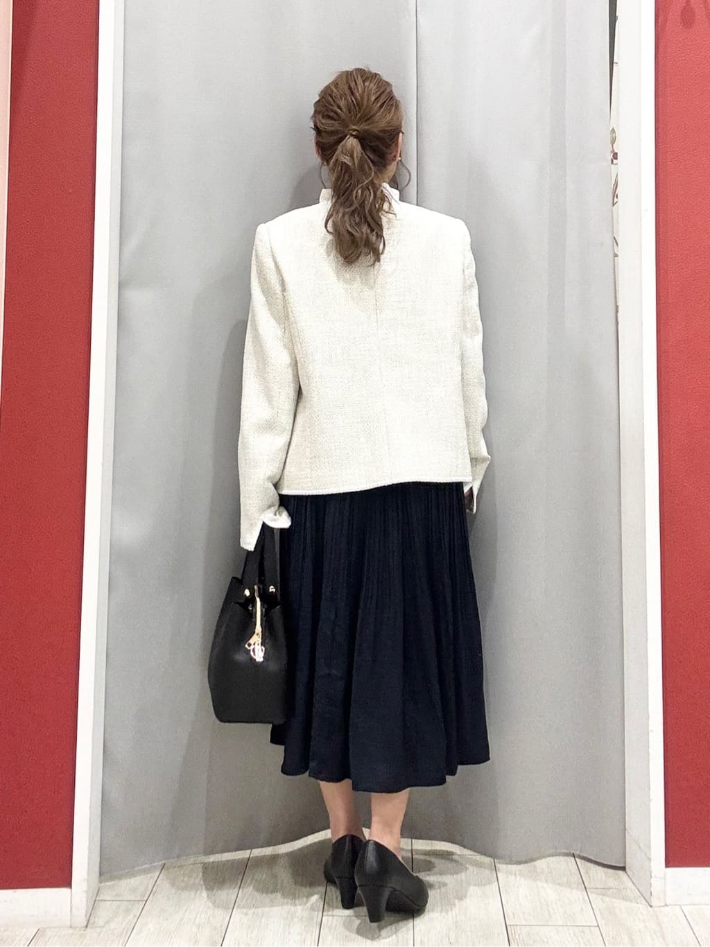 shioさんの「SHOO･LA･RUE｜【S-3L】オンとオフで印象が変わる ライトツイードジャケット」を使ったコーディネート