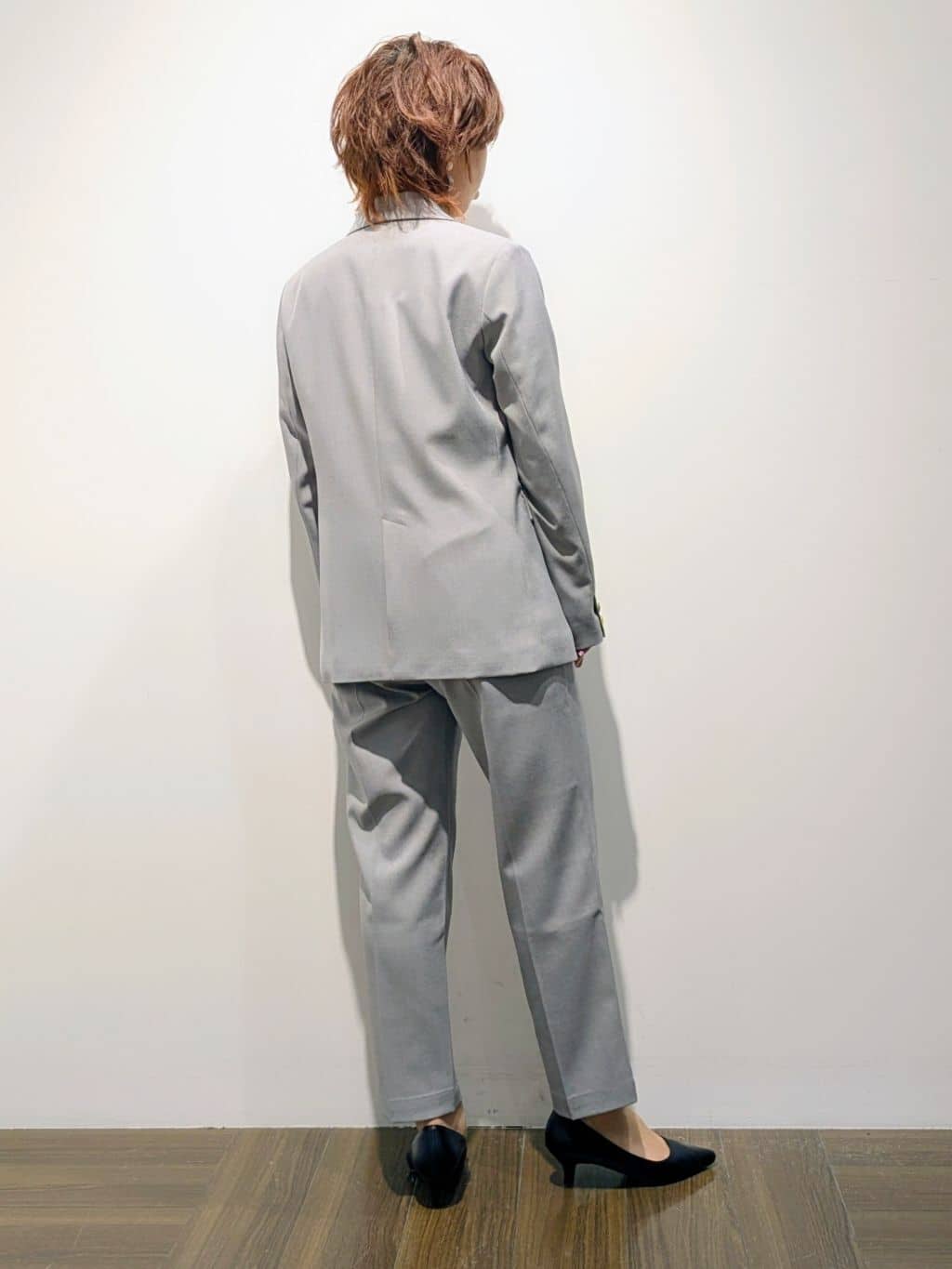 4410さんの「THE SHOP TK｜【通勤にもデイリーにも】CAVIAN 金ボタンダブルブレストジャケット」を使ったコーディネート