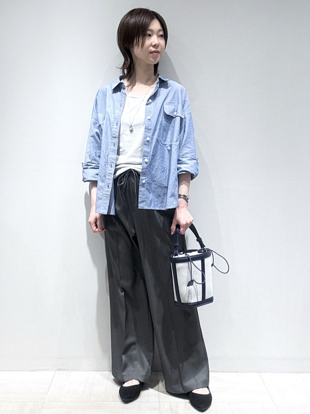 まちこさんの「Reflect｜【羽織にも◎】ダンガリーシャツ」を使ったコーディネート
