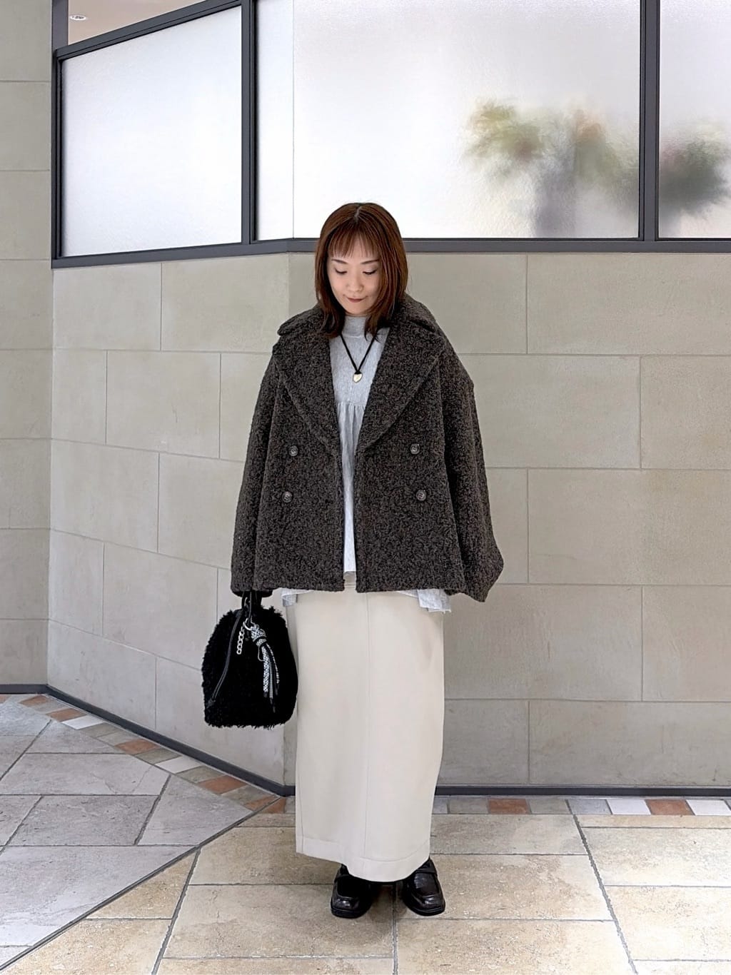 よねさんの「INDIVI｜【再入荷】ペプラムハイネックニット」を使ったコーディネート
