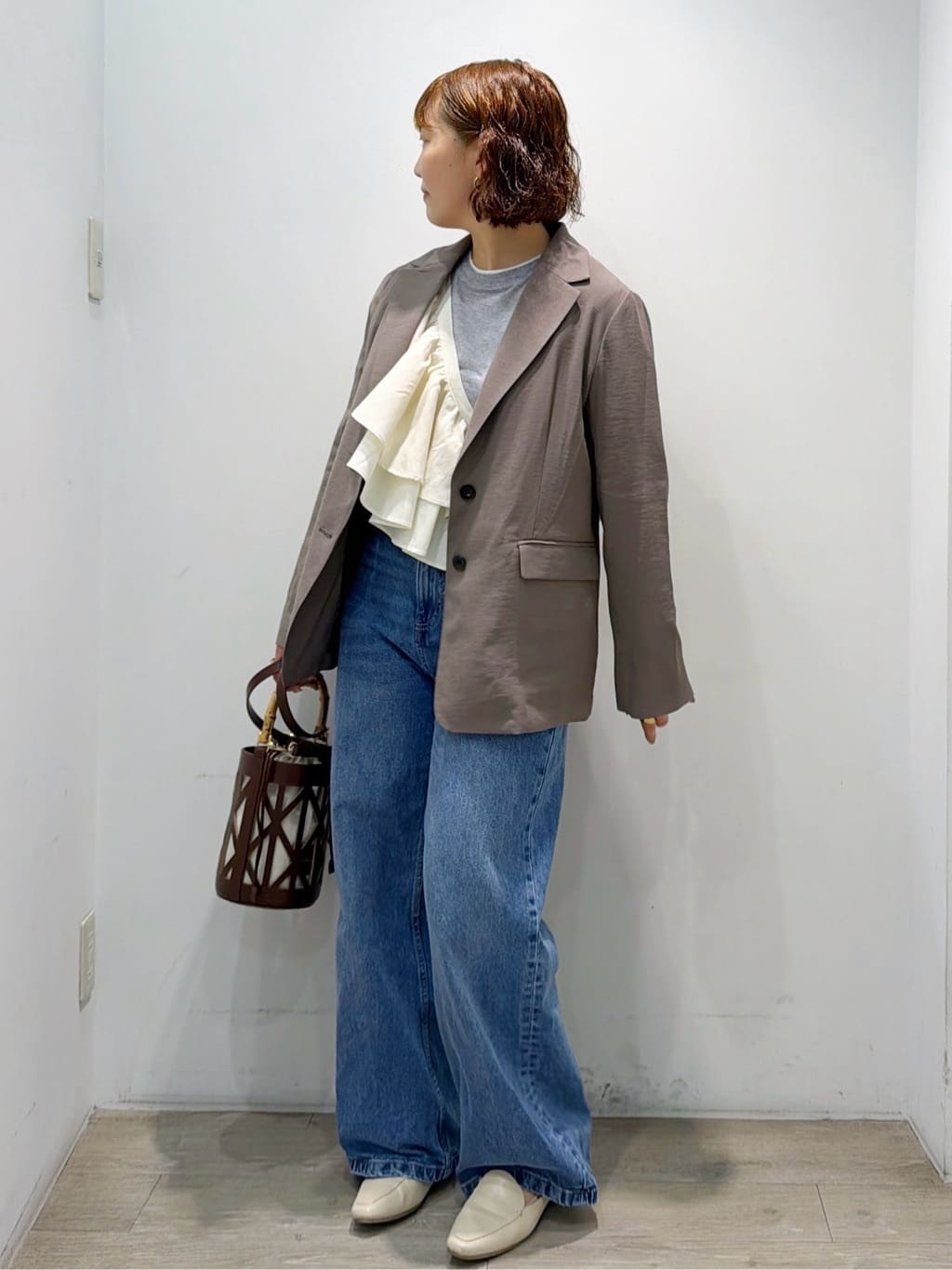 sumicaさんの「OPAQUE.CLIP｜配色レイヤードロングスリーブTシャツ【洗える】」を使ったコーディネート