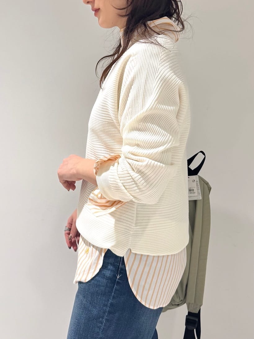 そんさんの「INDIVI｜【洗える／キレイ色】体型カバー無縫製ニット」を使ったコーディネート