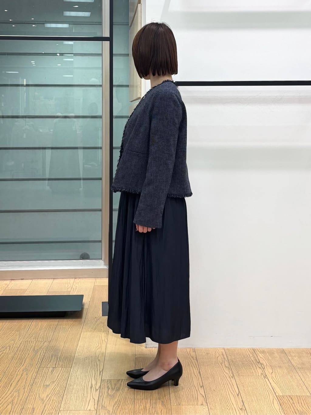 asamiさんの「INDIVI｜【軽量／SETUP可能】ストレッチツイードジャケット」を使ったコーディネート