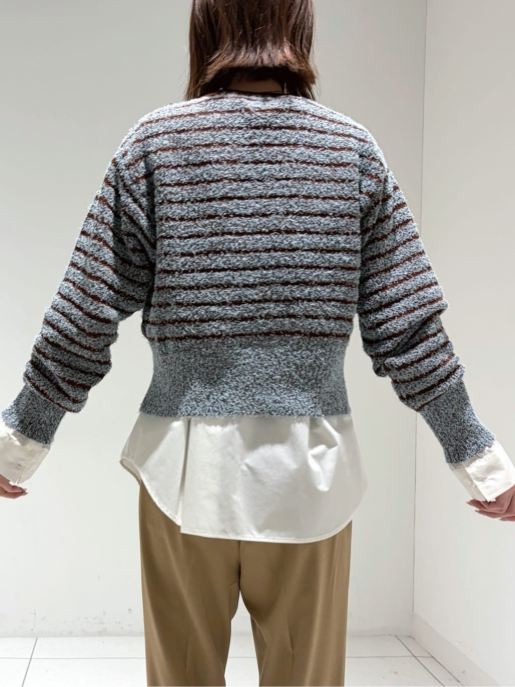 shioriさんの「INDIVI｜Comfy SET UP｜ストレートフレアパンツ【セットアップ対応／通勤／カセット服／接触冷感／UV」を使ったコーディネート