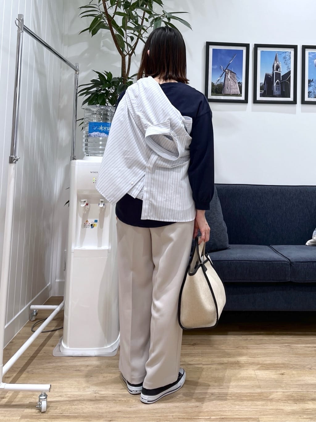 canaさんの「Dessin｜【360度可愛い・洗える】バックヘンリーカットソー」を使ったコーディネート