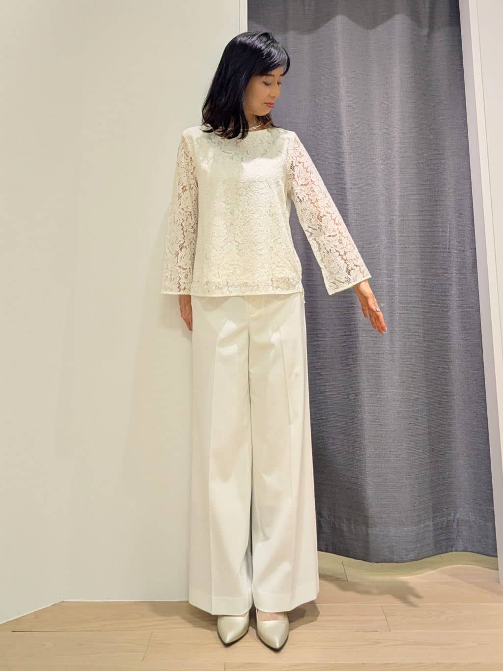 miiさんの「INDIVI｜【新作褒められパンツ】快温ワイドパンツ」を使ったコーディネート