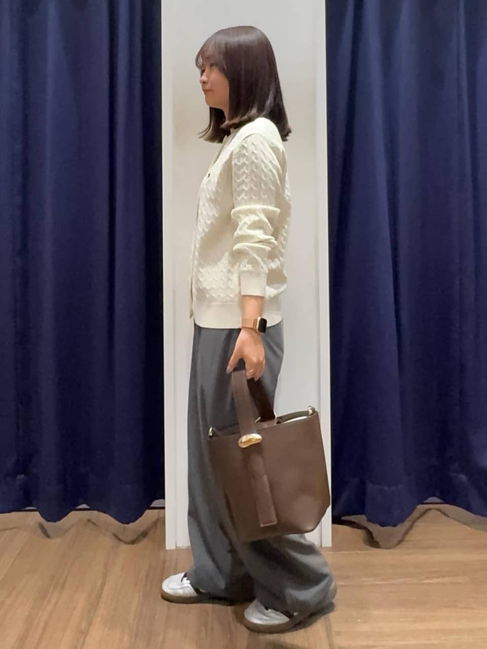 cherryさんの「THE SHOP TK｜【POLO BCS 別注】ケーブルカーディガン」を使ったコーディネート