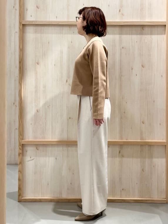 nakoさんの「THE SHOP TK｜ハーフミラノカーデ」を使ったコーディネート
