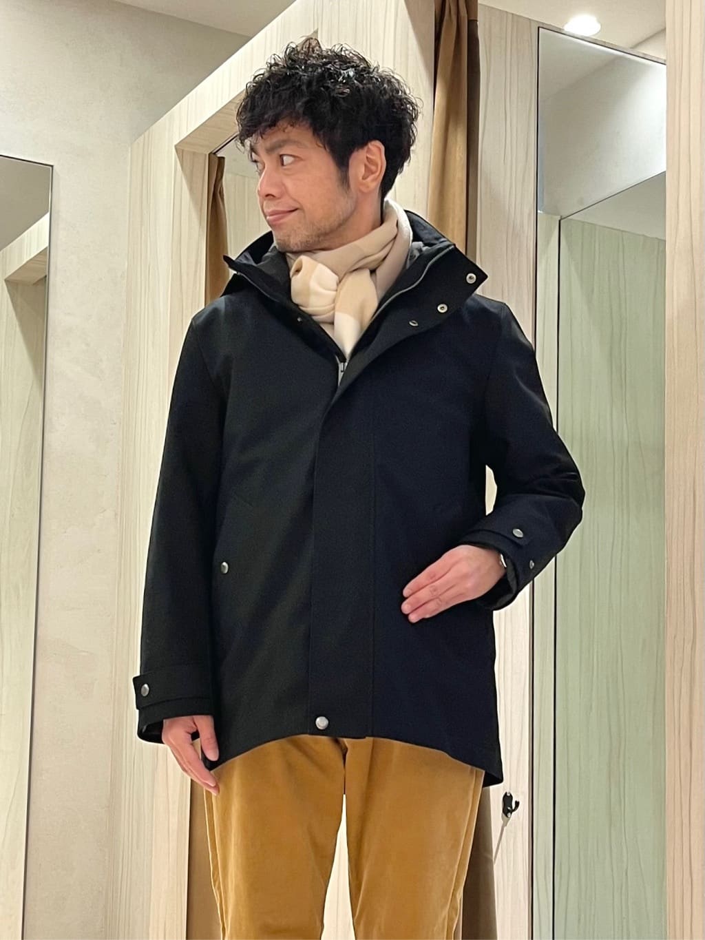 URAさんの「TAKEO KIKUCHI｜【3WAY】ドビー ダウンライナー付ブルゾン」を使ったコーディネート