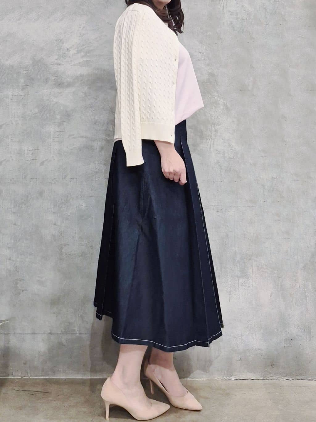 ひさえさんの「THE SHOP TK｜【POLO BCS 別注】ケーブルカーディガン」を使ったコーディネート