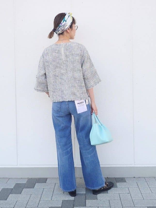 MUTSUKOさんの「UNTITLED｜◆【洗える】ツイードドルマンブラウス」を使ったコーディネート