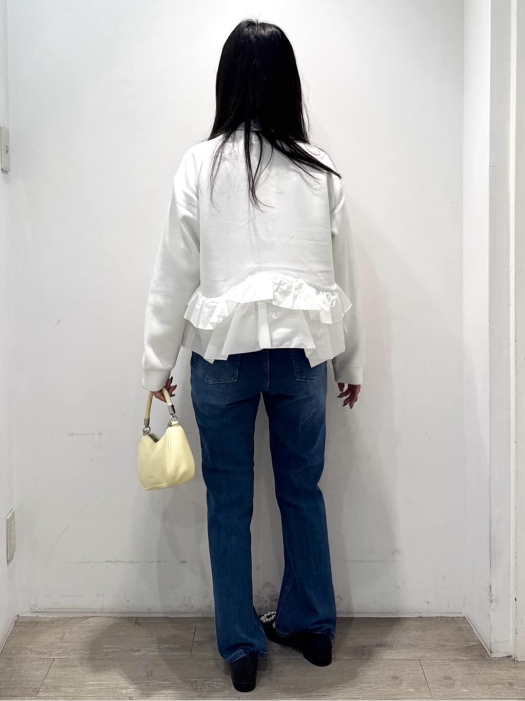 yuicciさんの「OPAQUE.CLIP｜裾フリルドッキングトップス【洗濯機OK】」を使ったコーディネート