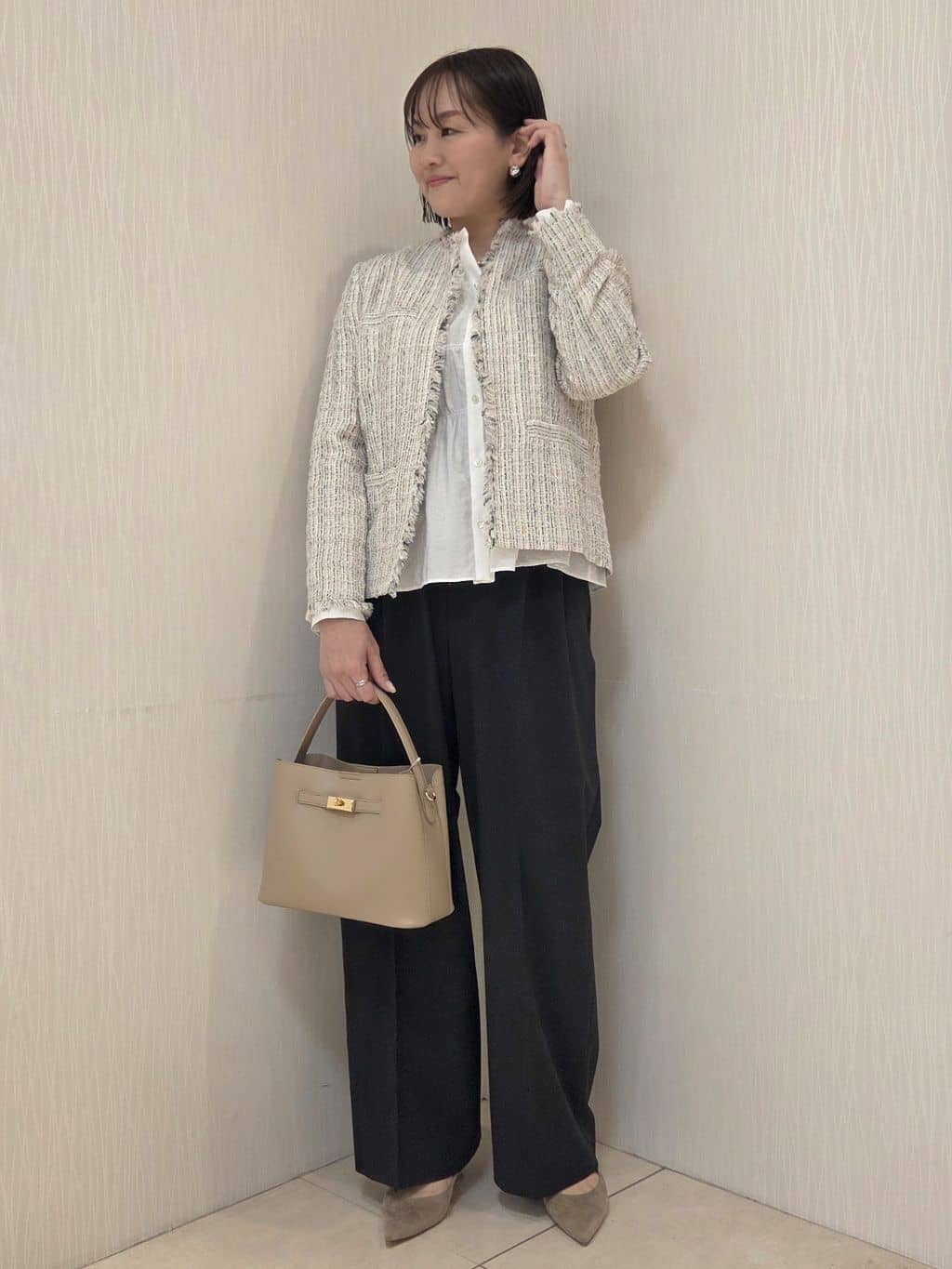 naokoさんの「UNTITLED｜【仕事着/スーツ】ファンシーツイード ジャケット」を使ったコーディネート
