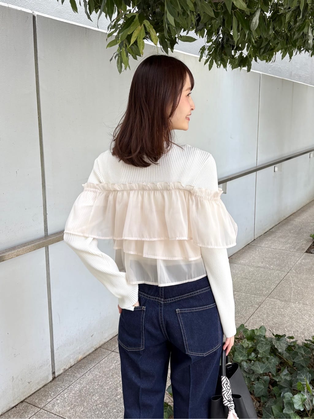 みさかさんの「index｜3wayフリルドッキングニット【洗濯機OK／抗ピル】」を使ったコーディネート