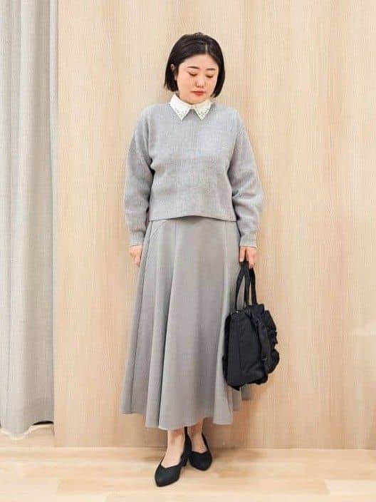ふるさんの「grove｜毎日着たくなる、もちもち畦編みニット」を使ったコーディネート