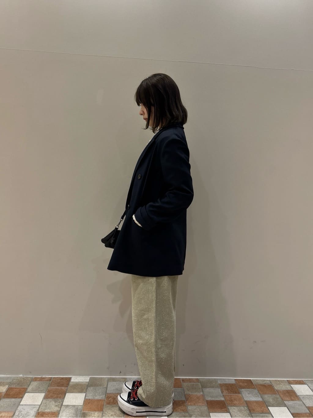 みゆさんの「INDIVI｜ダブルブレストオーバージャケット」を使ったコーディネート