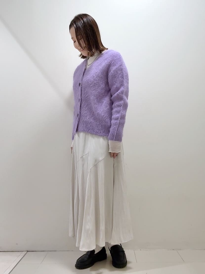 YUIさんの「UNTITLED｜【ゆったり】アルパカ混シャギー カーディガン」を使ったコーディネート