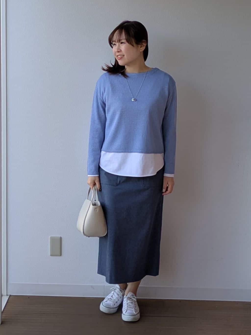 なみきさんの「UNTITLED｜◆【洗える/光沢感】ファンシーヤーンニット」を使ったコーディネート
