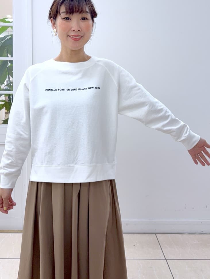 Osawaさんの「Dessin｜【洗える】ラグラン切り替えミニロゴカットソー」を使ったコーディネート