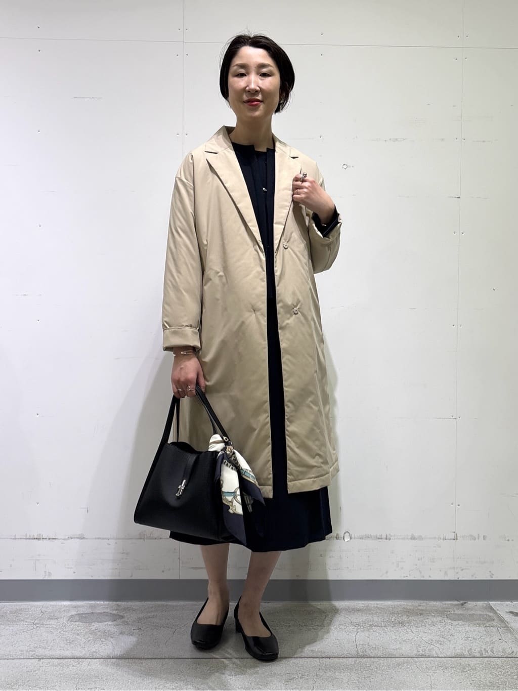 yuriさんの「INDIVI｜【上品光沢／SETUP可能】スタイルUPワンピース」を使ったコーディネート