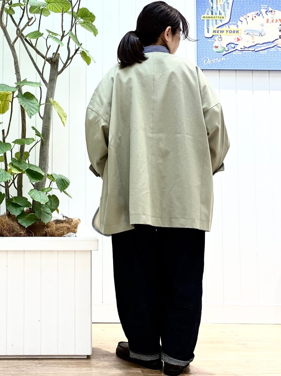 msatoさんの「Dessin｜【花粉ガード/撥水加工/洗える】クルーネックスプリングコート」を使ったコーディネート
