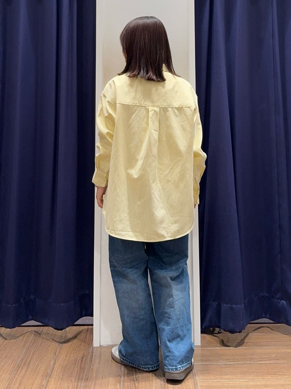 cherryさんの「THE SHOP TK｜【POLO BCS 別注】ストライプOXシャツ」を使ったコーディネート