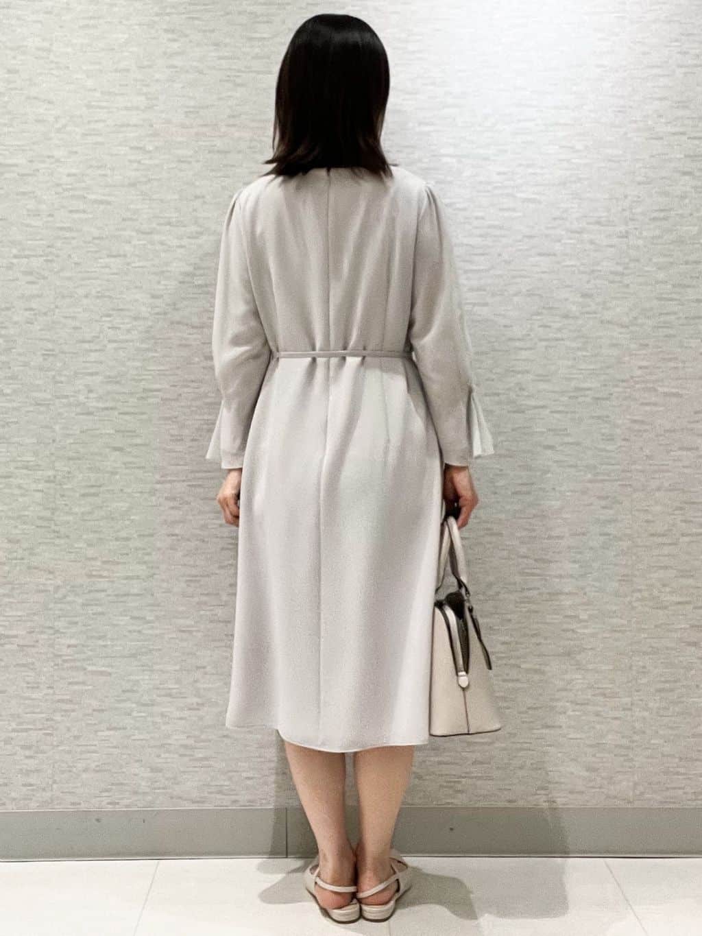 marikoさんの「Reflect｜【SS-4Lサイズ／付属リボン】スリーブデザインジョーゼットワンピース」を使ったコーディネート