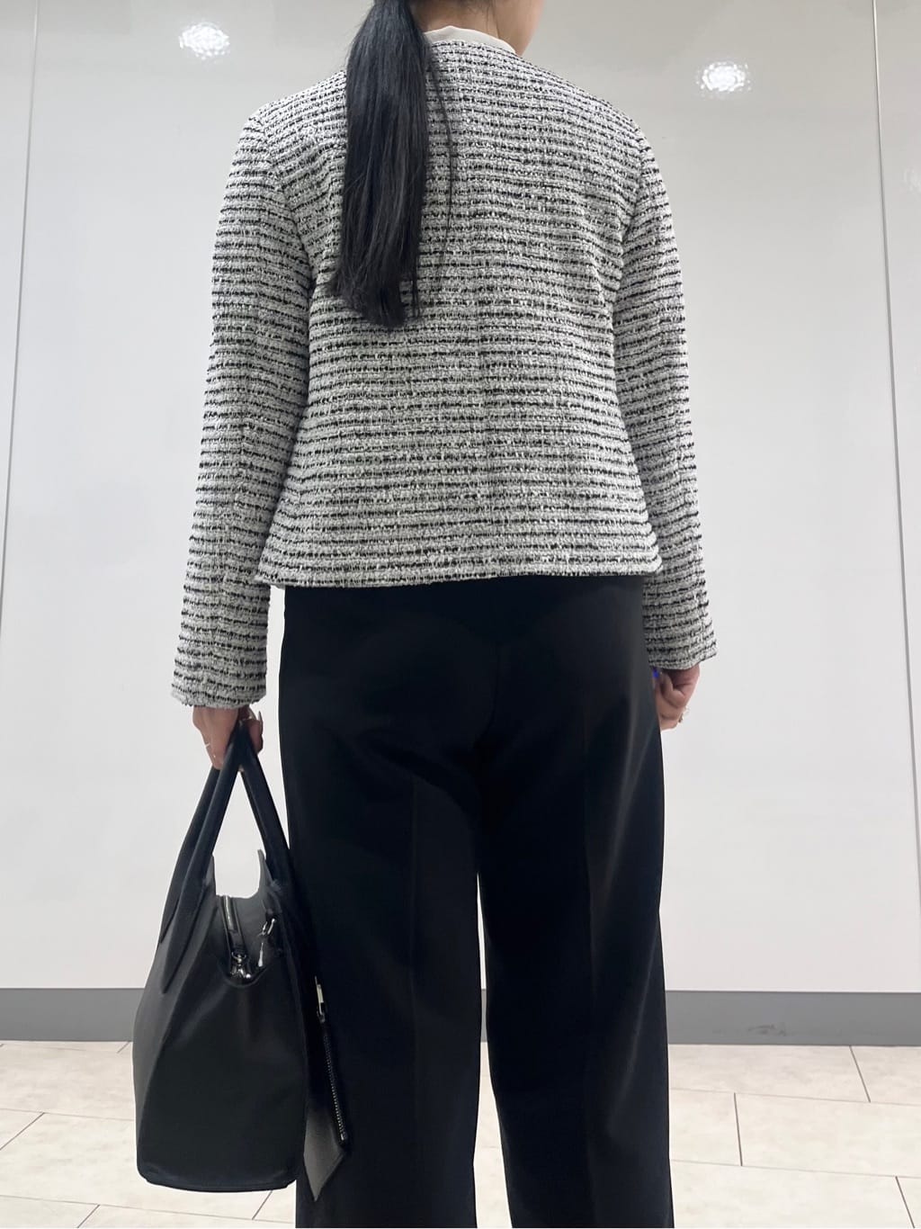 hasuさんの「INDIVI｜【セレモニー／洗える】ミックスツイードライトジャケット」を使ったコーディネート