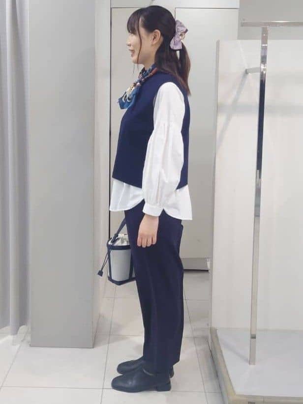 AZUSAさんの「Reflect｜【レイヤードにおすすめ◎】バンドカラーボリュームスリーブシャツ」を使ったコーディネート