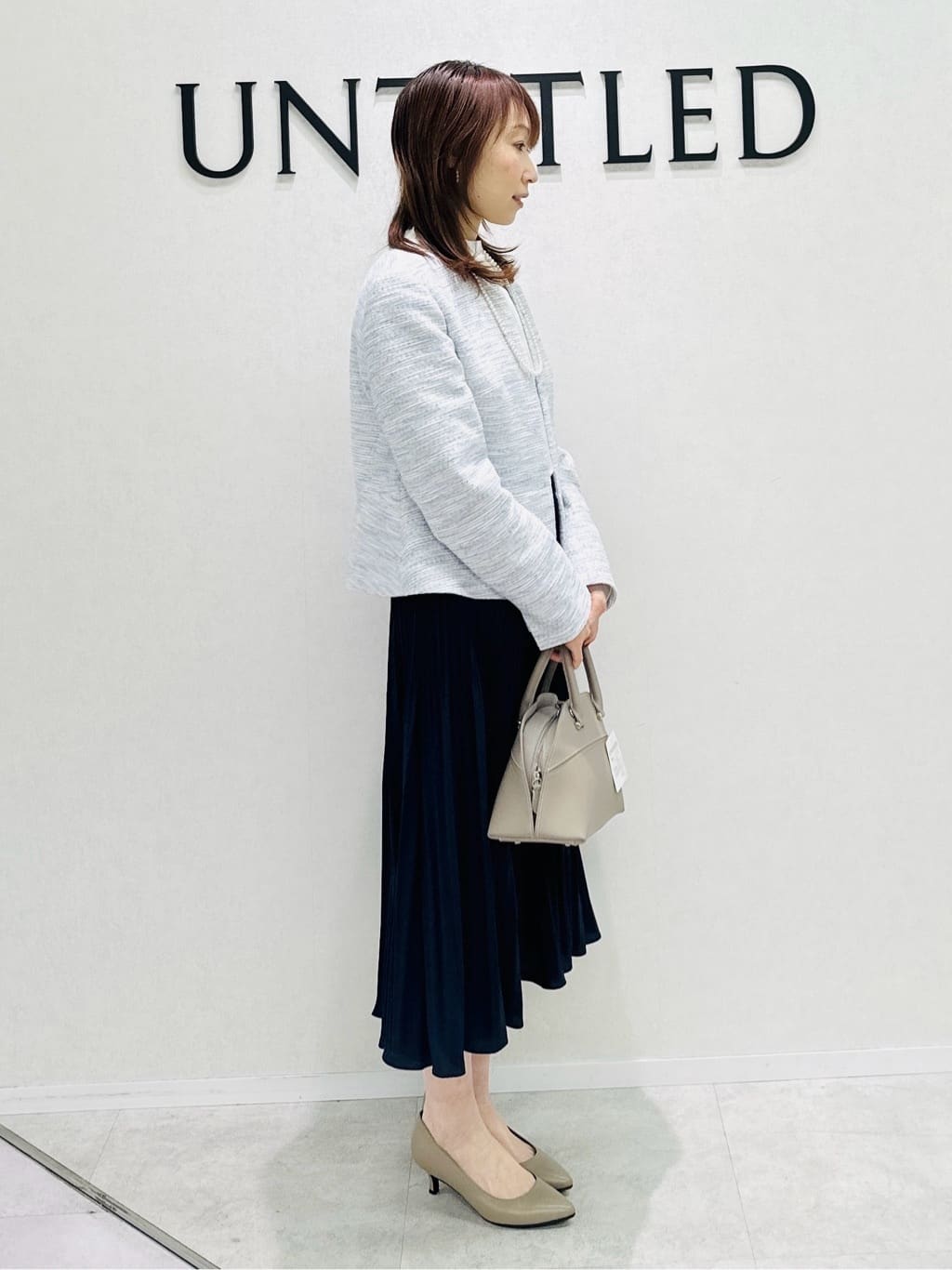 Miwaさんの「UNTITLED｜【きれいめ】ツイード ペプラムジャケット」を使ったコーディネート