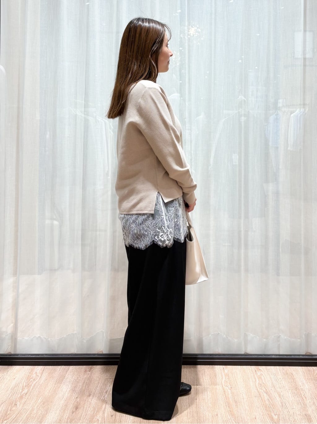 かなさんの「OPAQUE.CLIP｜デザインリングスライドネックレス」を使ったコーディネート