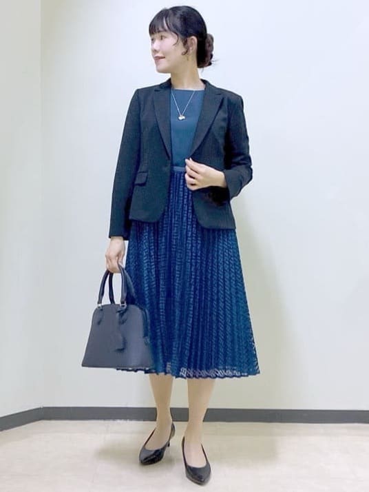  beni_gingerさんの「Reflect｜【SS-4Lサイズ】シフォン&times;幾何柄レースプリーツワンピース」を使ったコーディネート