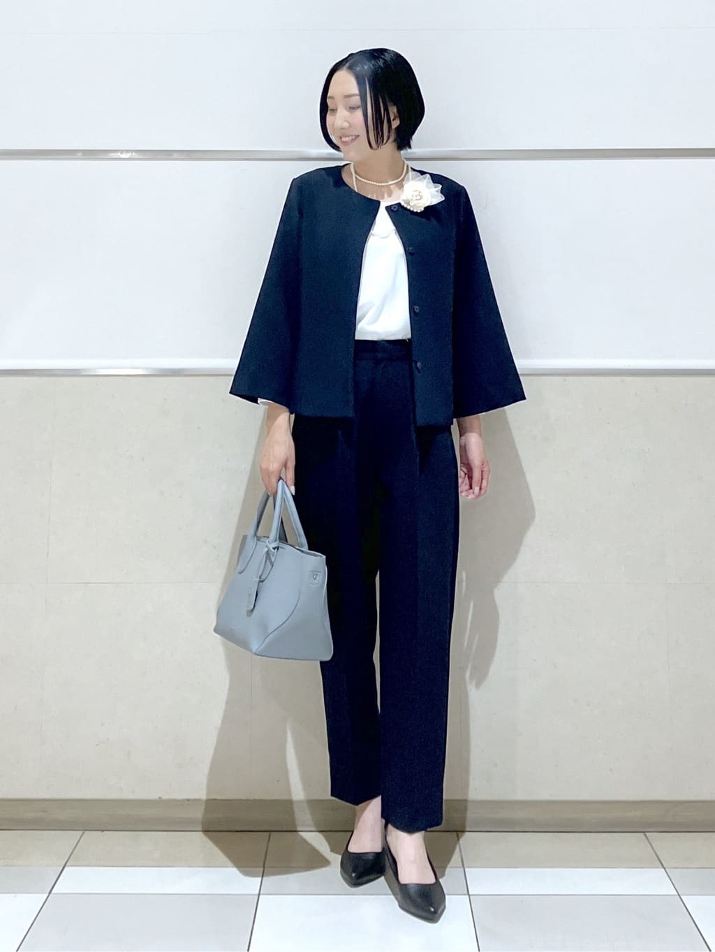 eriko さんの「Dessin｜【洗える】ジョーゼットブラウス」を使ったコーディネート