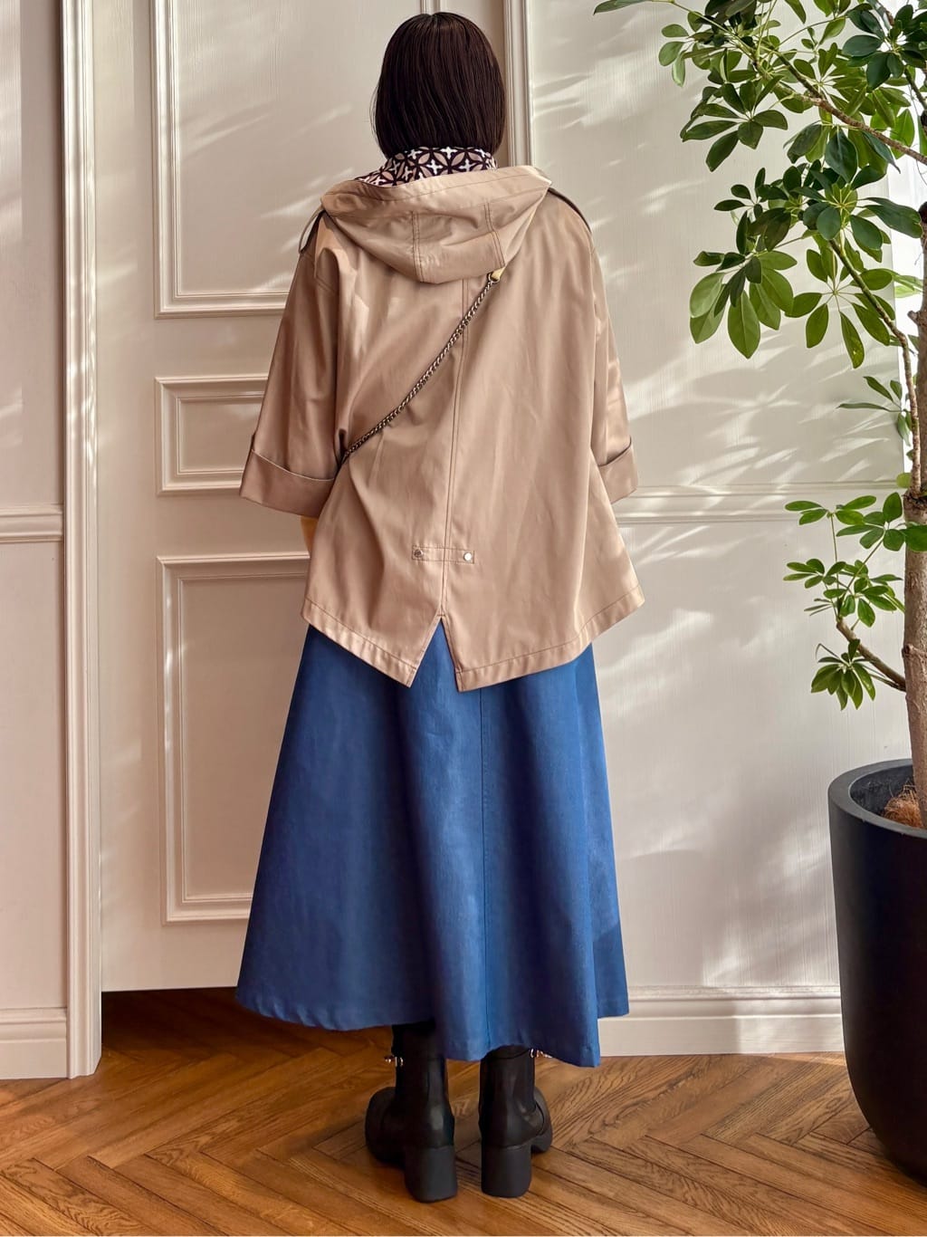 nakaoさんの「DRESSTERIOR｜【接触冷感/吸水速乾】クールタッチ デニムライク タックスカート」を使ったコーディネート