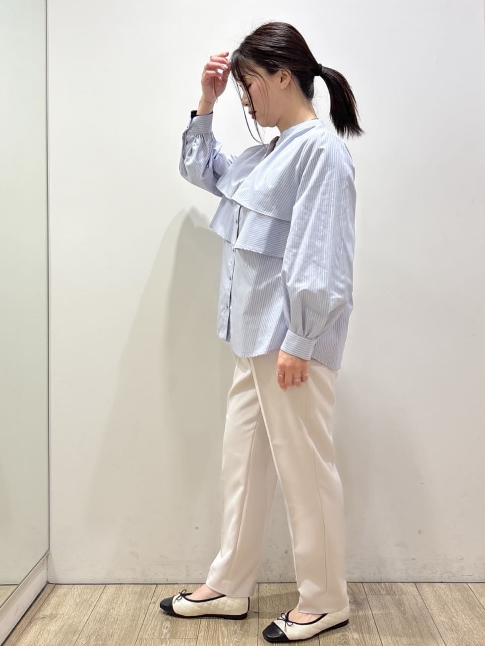 mameさんの「index｜ミニマルノーカラーデニムジャケット【洗濯機OK】」を使ったコーディネート
