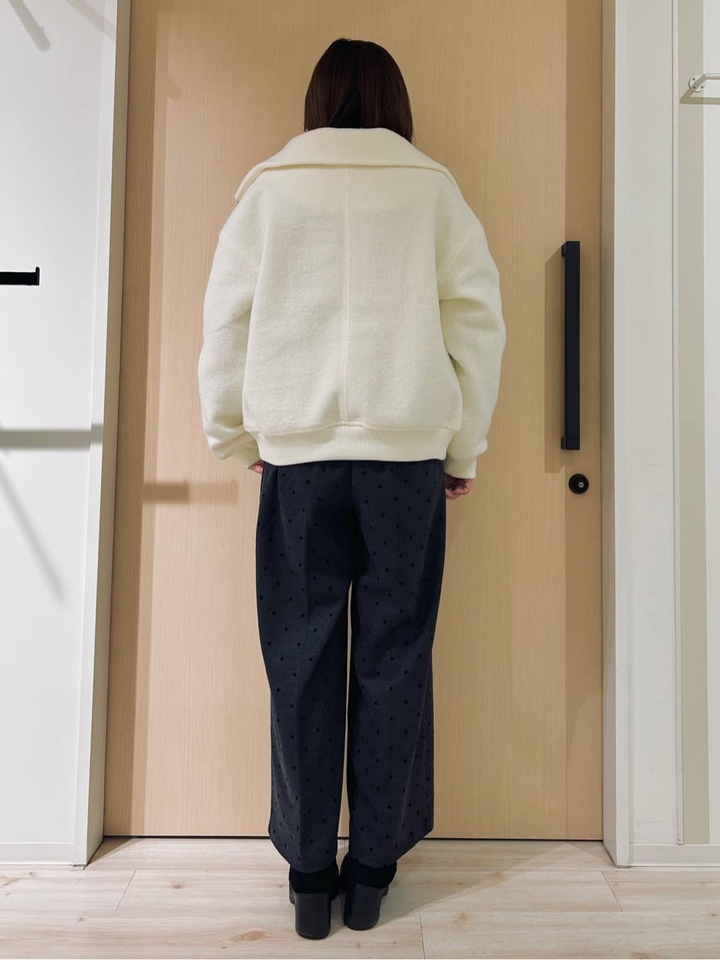 funafunaさんの「SHOO･LA･RUE｜【S-LL】軽くてふんわりあたたかい スライバージャケット」を使ったコーディネート