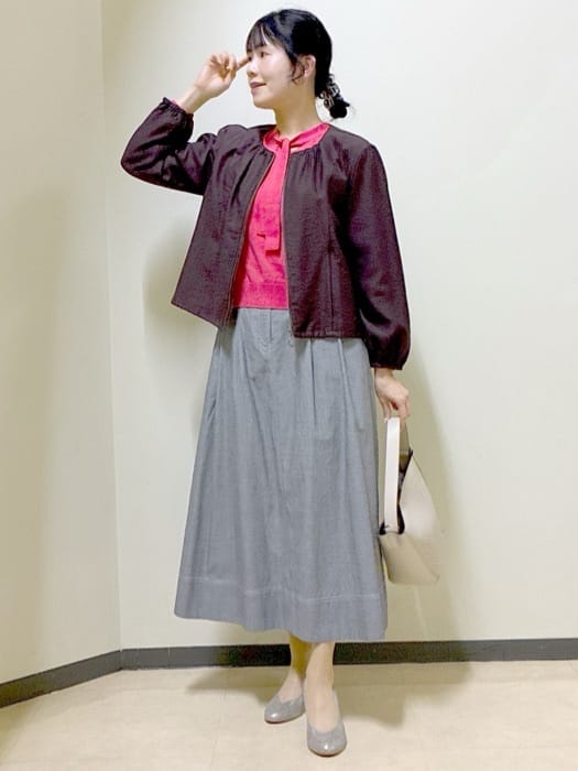  beni_gingerさんの「Reflect｜【ライトアウター／ゆったり羽織れる／気軽な羽織りに◎】ライトブルゾン」を使ったコーディネート