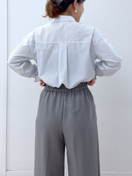 Osawaさんの「Dessin｜【洗える】サイドボタンセミワイドパンツ」を使ったコーディネート