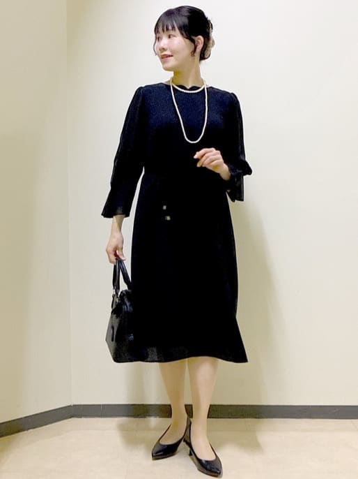  beni_gingerさんの「Reflect｜【SS-4Lサイズ／付属リボン】スリーブデザインジョーゼットワンピース」を使ったコーディネート