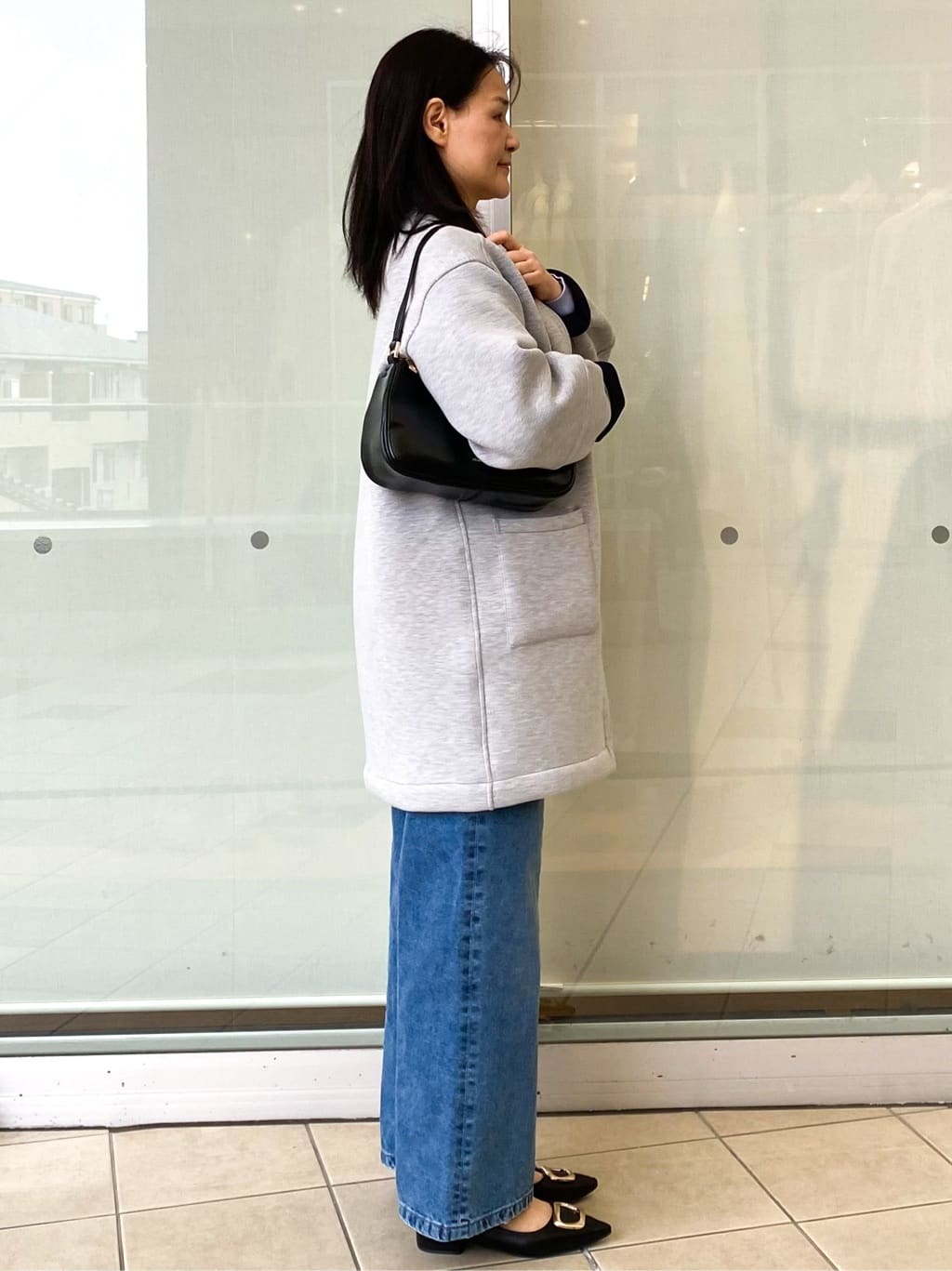 Jeanさんの「OPAQUE.CLIP｜リバーシブル配色ノーカラーコート【洗濯機OK】」を使ったコーディネート