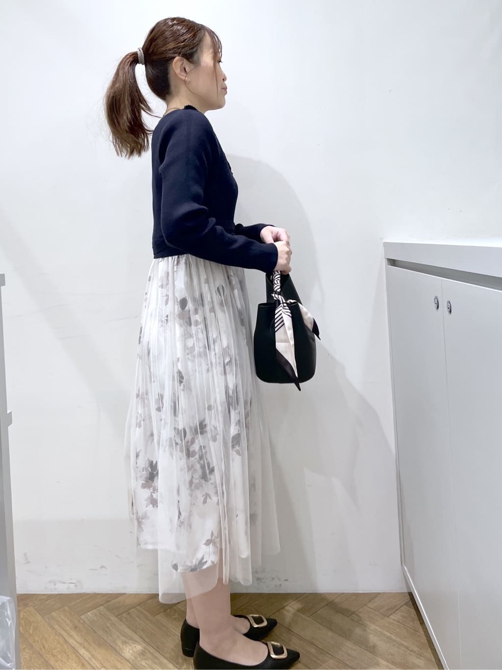 Junさんの「index｜ドッキングニットワンピース【洗濯機OK／抗ピル】」を使ったコーディネート