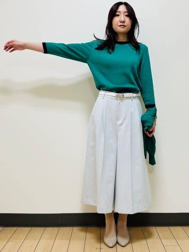 miiiさんの「Reflect｜【アンサンブル可】バイカラーニット」を使ったコーディネート