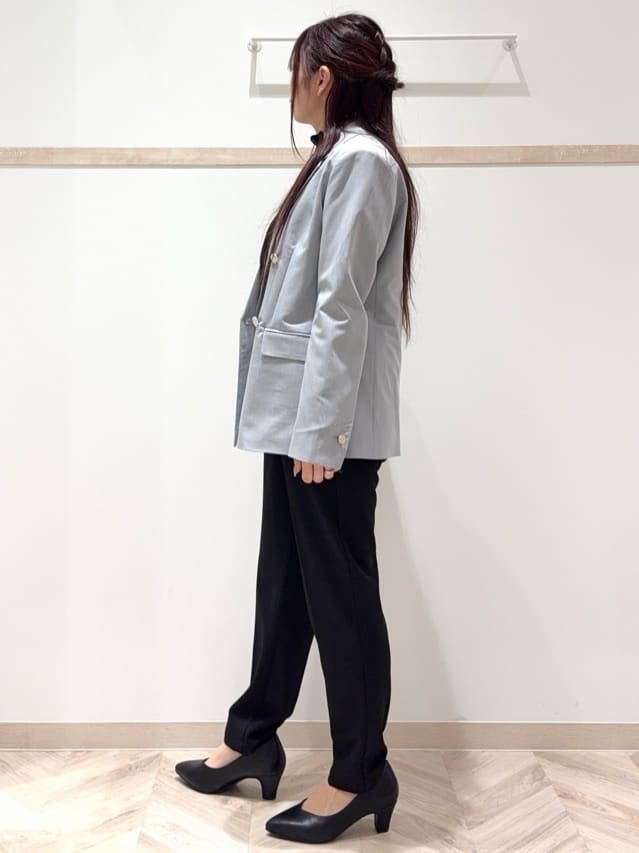 nanaさんの「SHOO･LA･RUE｜【セットアップ可/S-LL/洗濯機可】マニッシュに決まる ダブルブレストジャケット」を使ったコーディネート