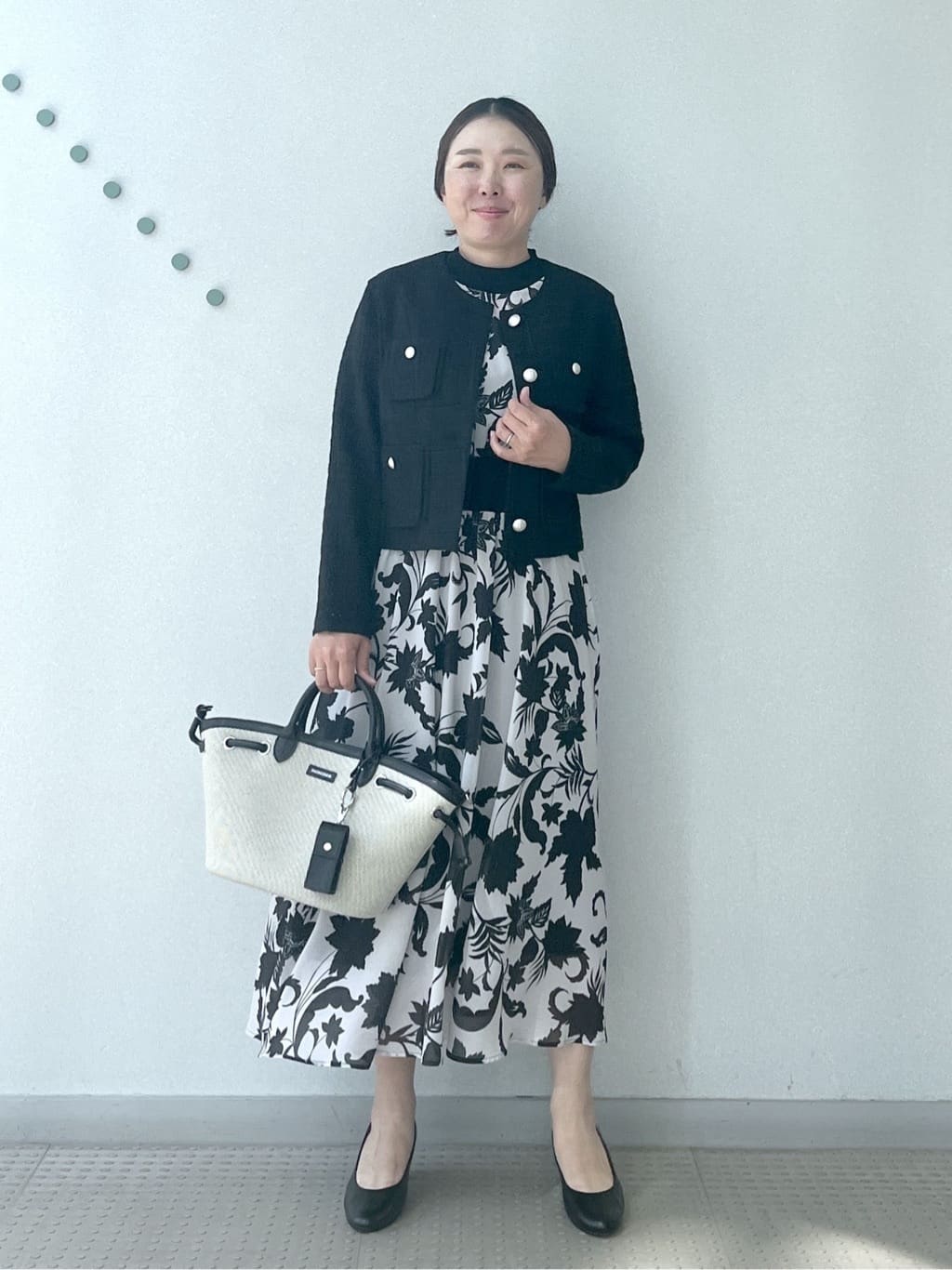 Soeさんの「DRESSTERIOR｜◆ブラックファンシーツイードジャケット」を使ったコーディネート
